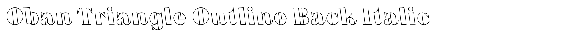Oban Triangle Outline Back Italic image